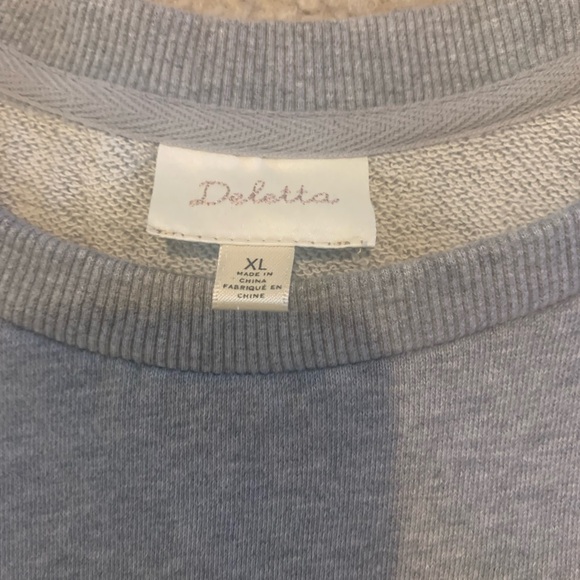 Anthropologie Cold Shoulder Sweatshirt w/Beading - Picture 4 of 4